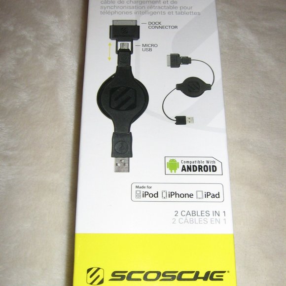 Scosche Retractable Charge & Sync Cable  $5.00 AS AN ADD ON ITEM - Picture 2 of 2